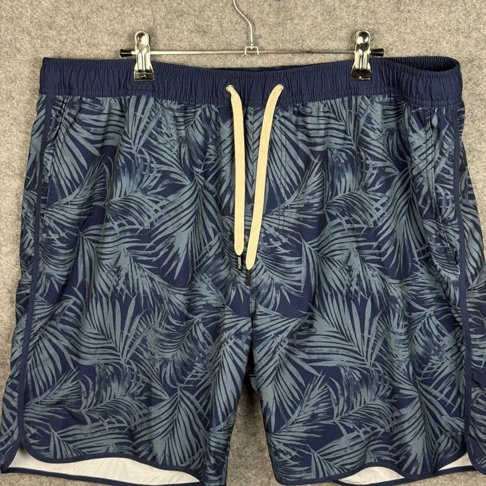 Fair‎ Harbor Men's Palm Leaf Swim Trunks Shorts XXXL Tropical Drawstring Pockets